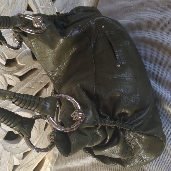 b. makowsky Leather Grean Shoulder Hobo Bag - Picture 12 of 17